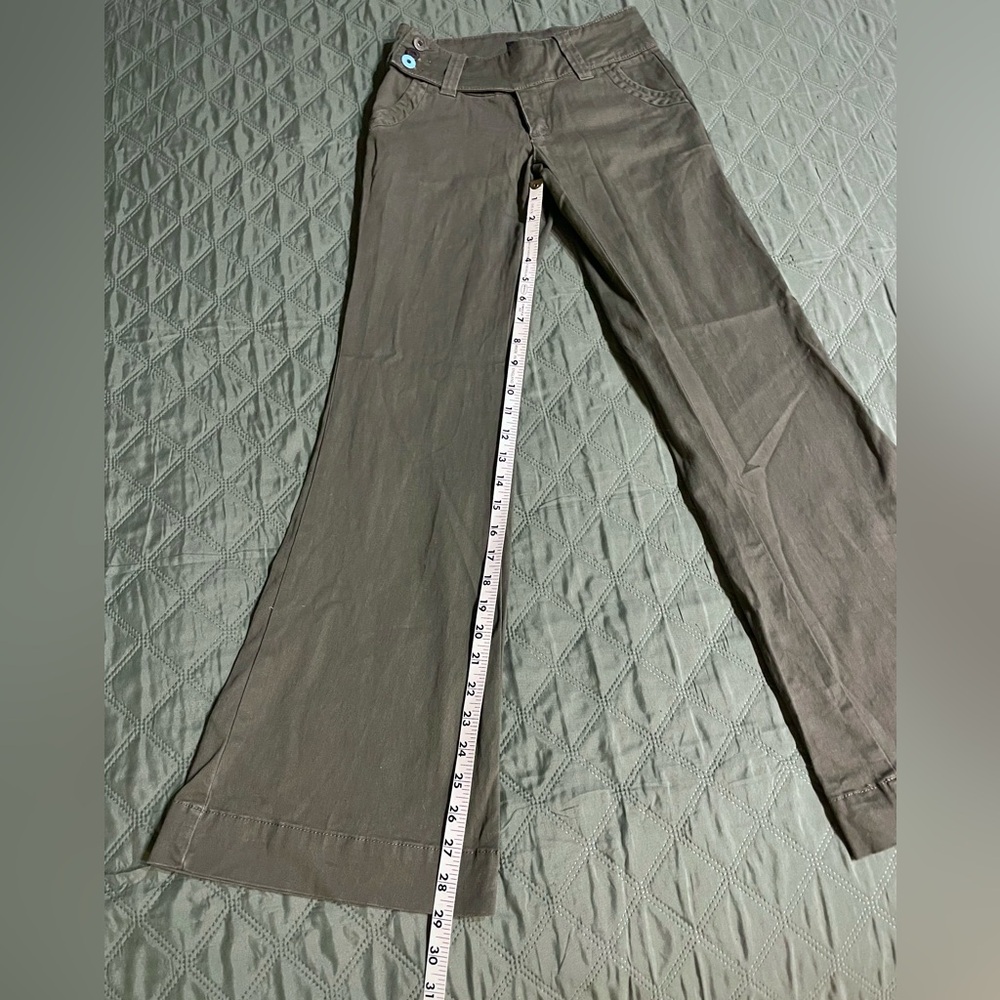 SPOON JEANS Extended-Tab Twill Flare Pants, Size 1/32 Inseam, EUC - Picture 10 of 14